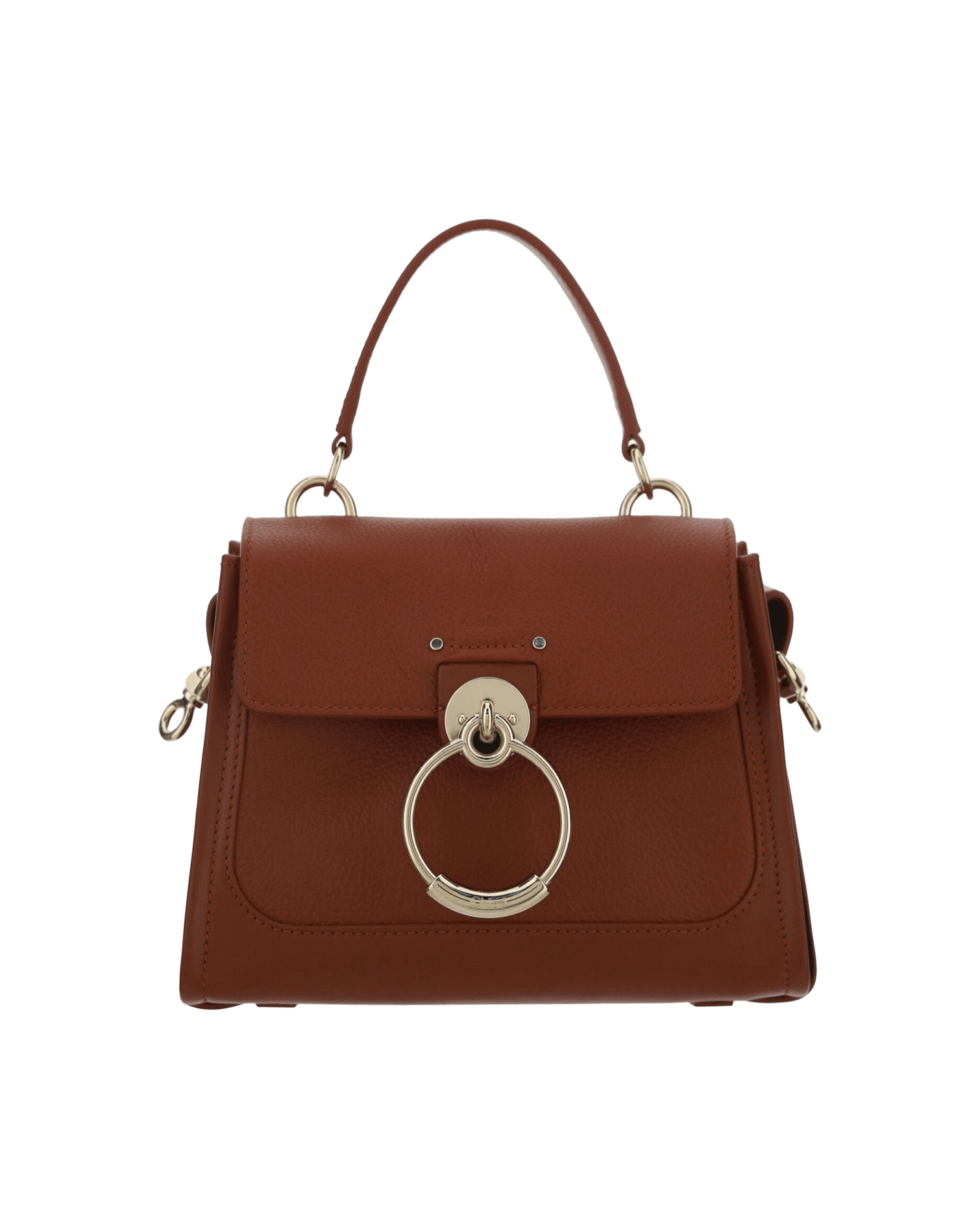 Chloé Elegant Sepia Calfskin Shoulder Brown Handbag Glam Steals
