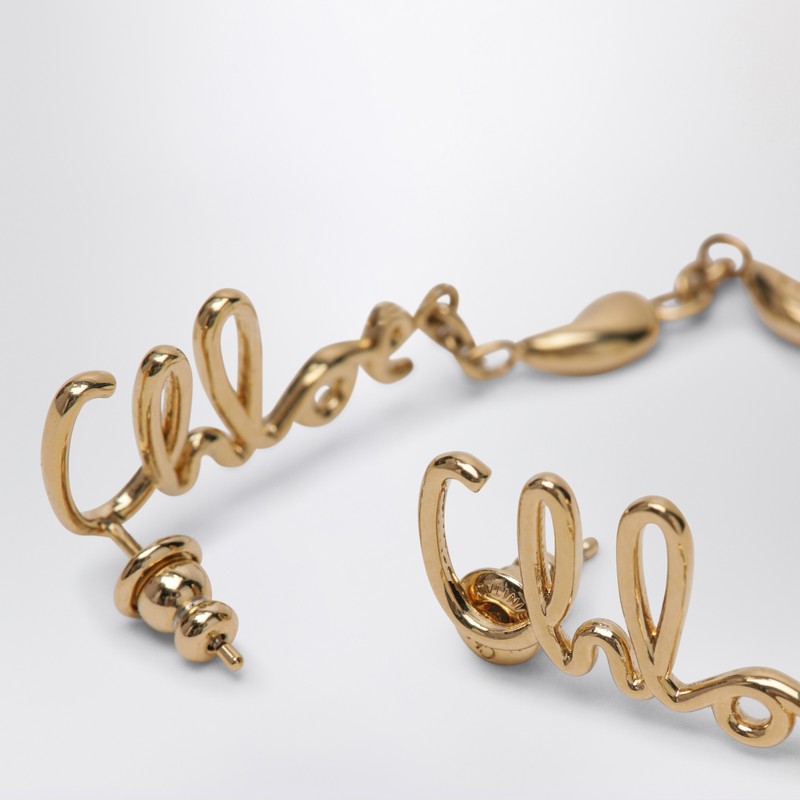 Chloé Gold Iconic Dangling Earrings Glam Steals
