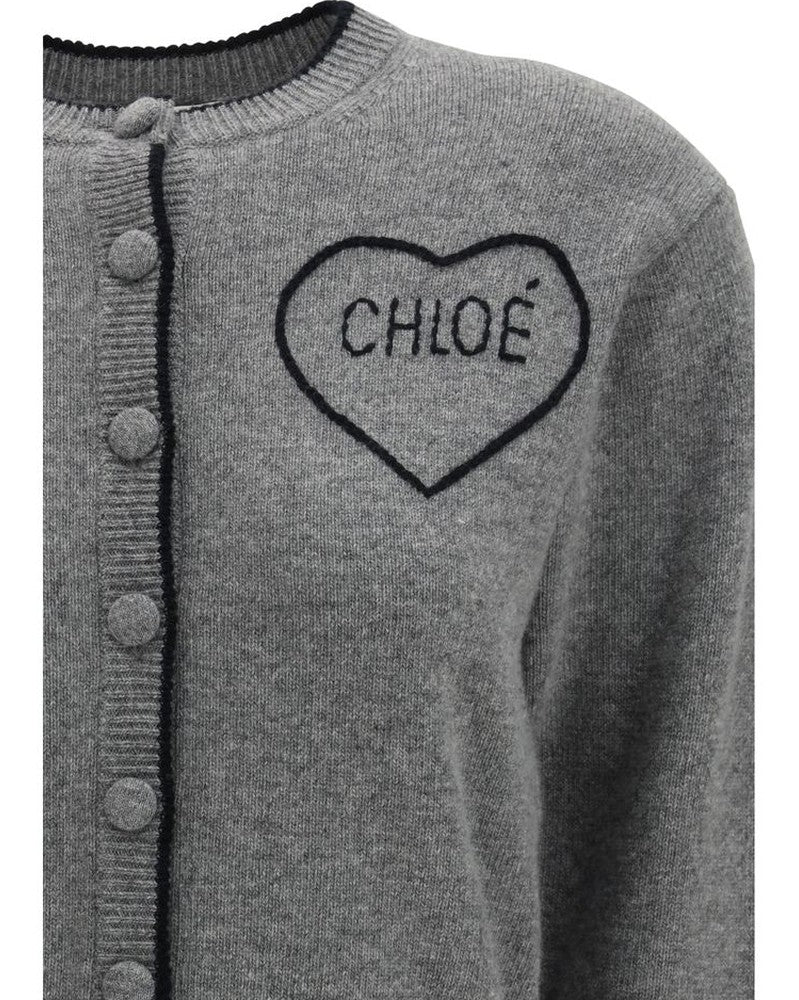 Chloé Gray Wool Cardigan Glam Steals