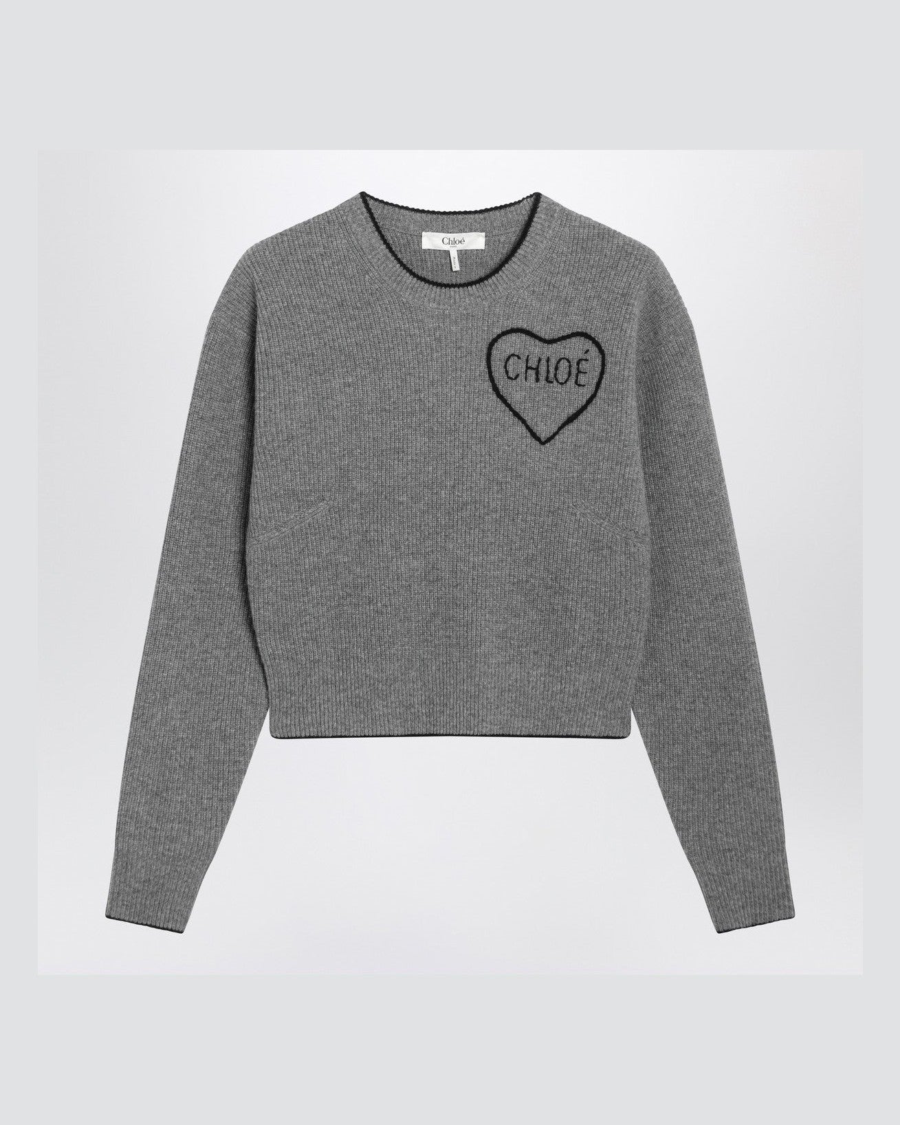 Chloé Gray Wool Cashmere Sweater
