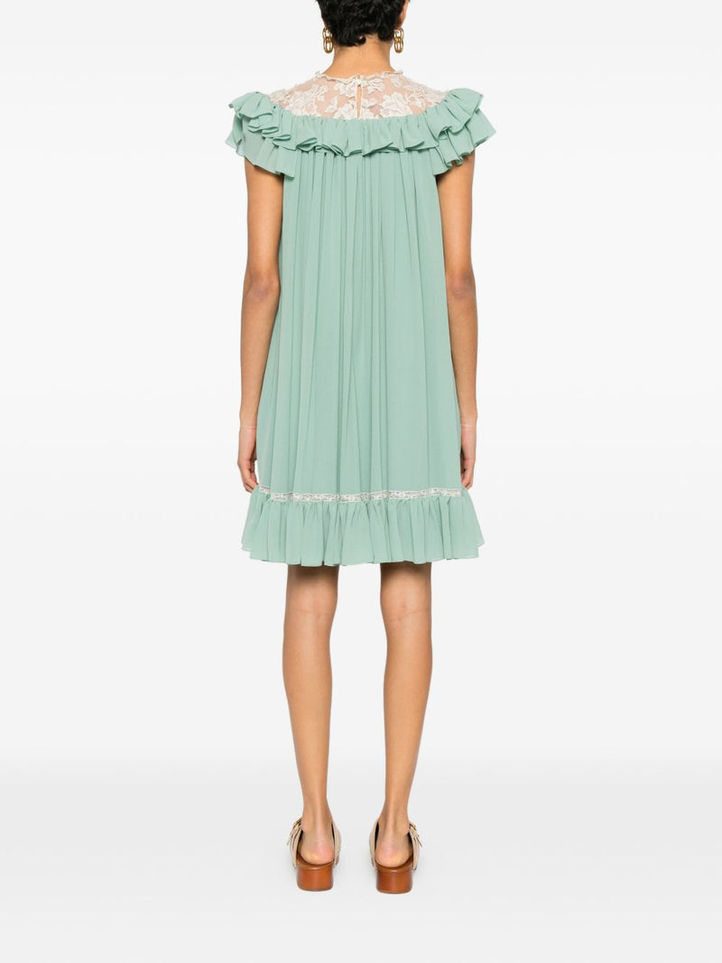Chloé Green Dress Glam Steals