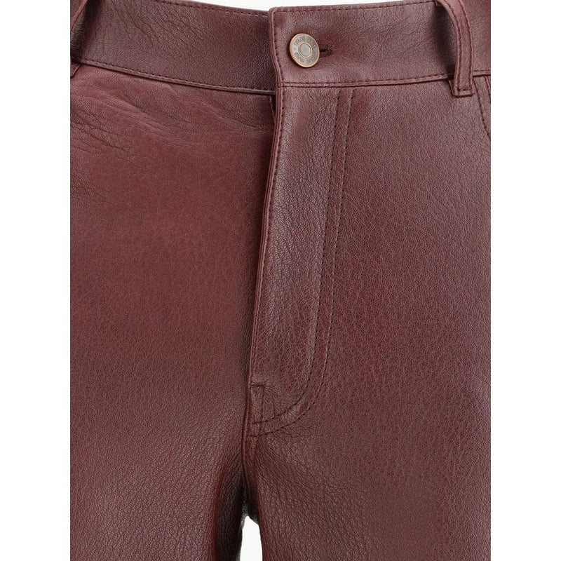 Chloé Leather Bordeaux Pant Glam Steals