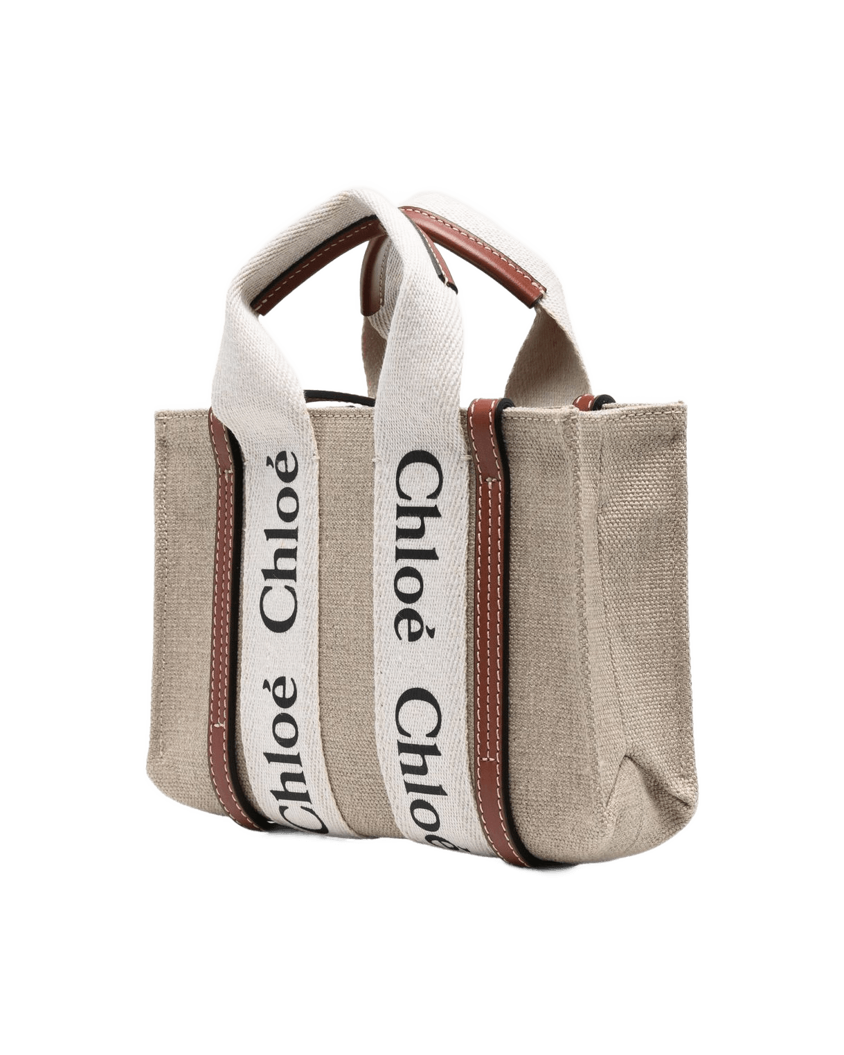 Chloé Linen Woody Small Tote Bag Glam Steals