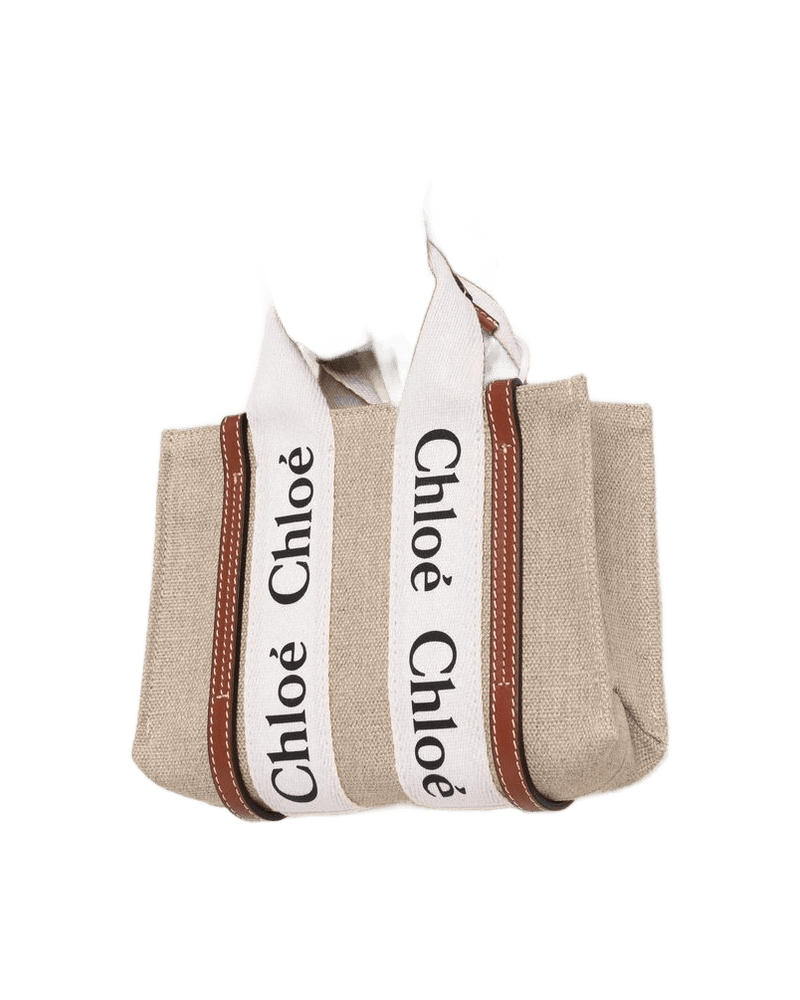 Chloé Linen Woody Small Tote Bag Glam Steals
