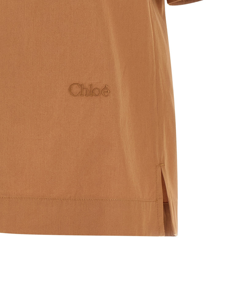 Chloé Logo Embroidery Shirt Glam Steals