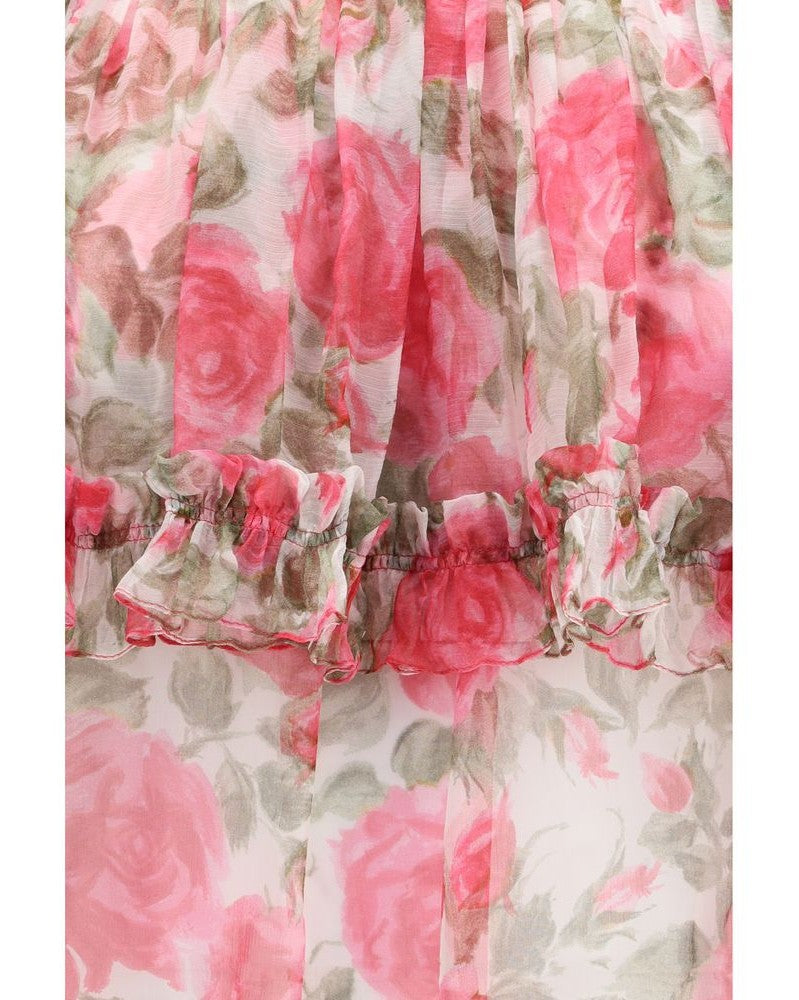 Chloé Multicolor Silk Pattern Top Glam Steals