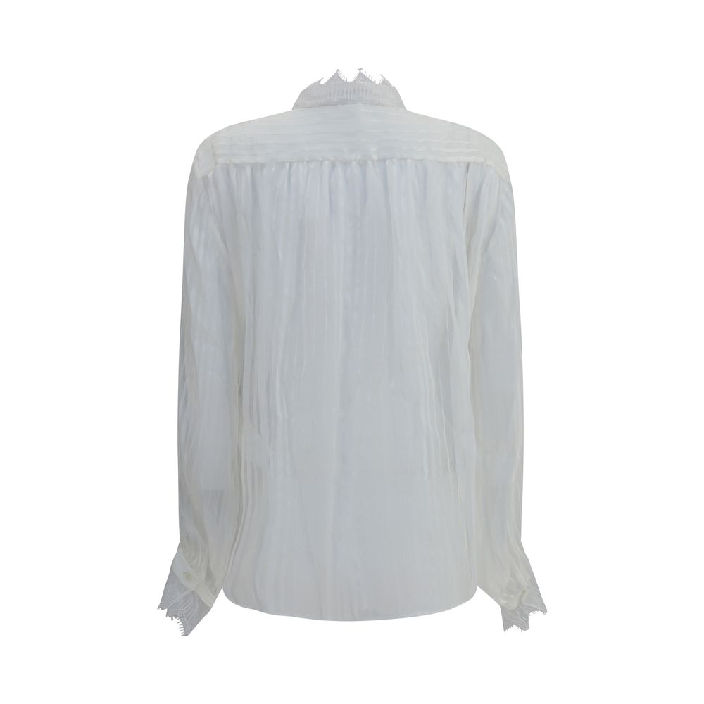 Chloé Ruffled Silk Muslin And Lace Blouse Glam Steals