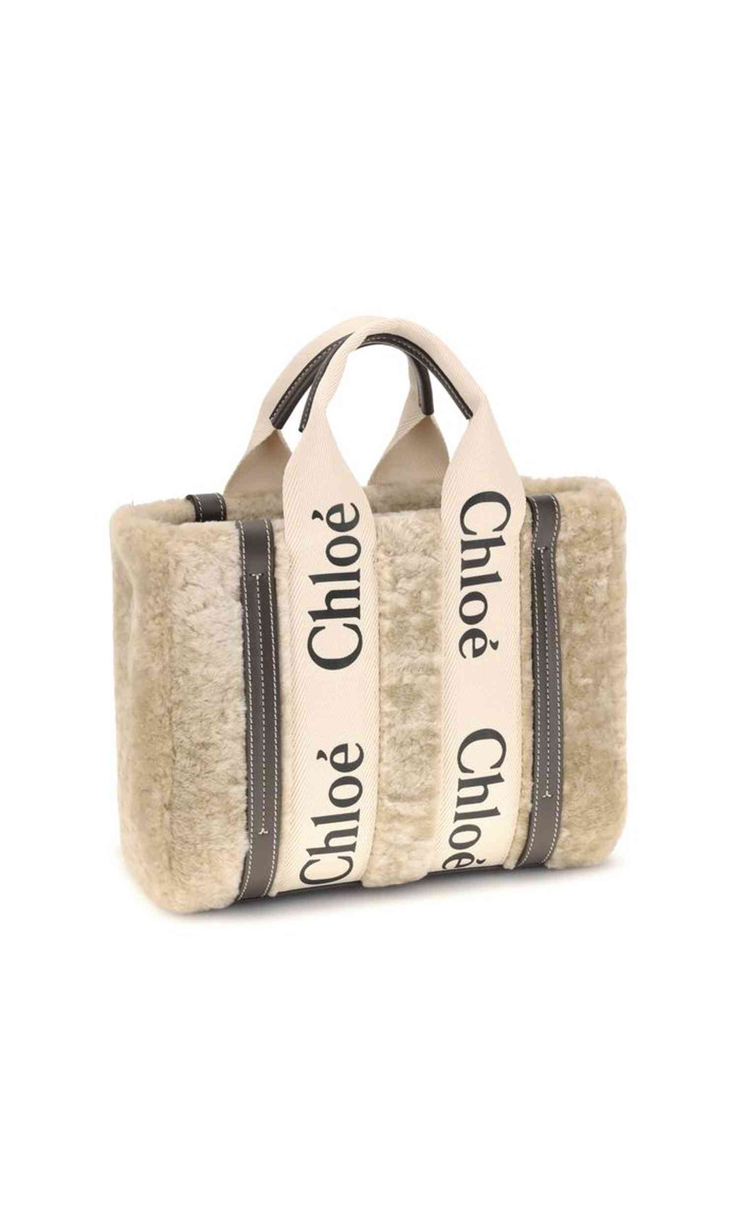 Chloé Shearling Small Woody Tote Bag Glam Steals