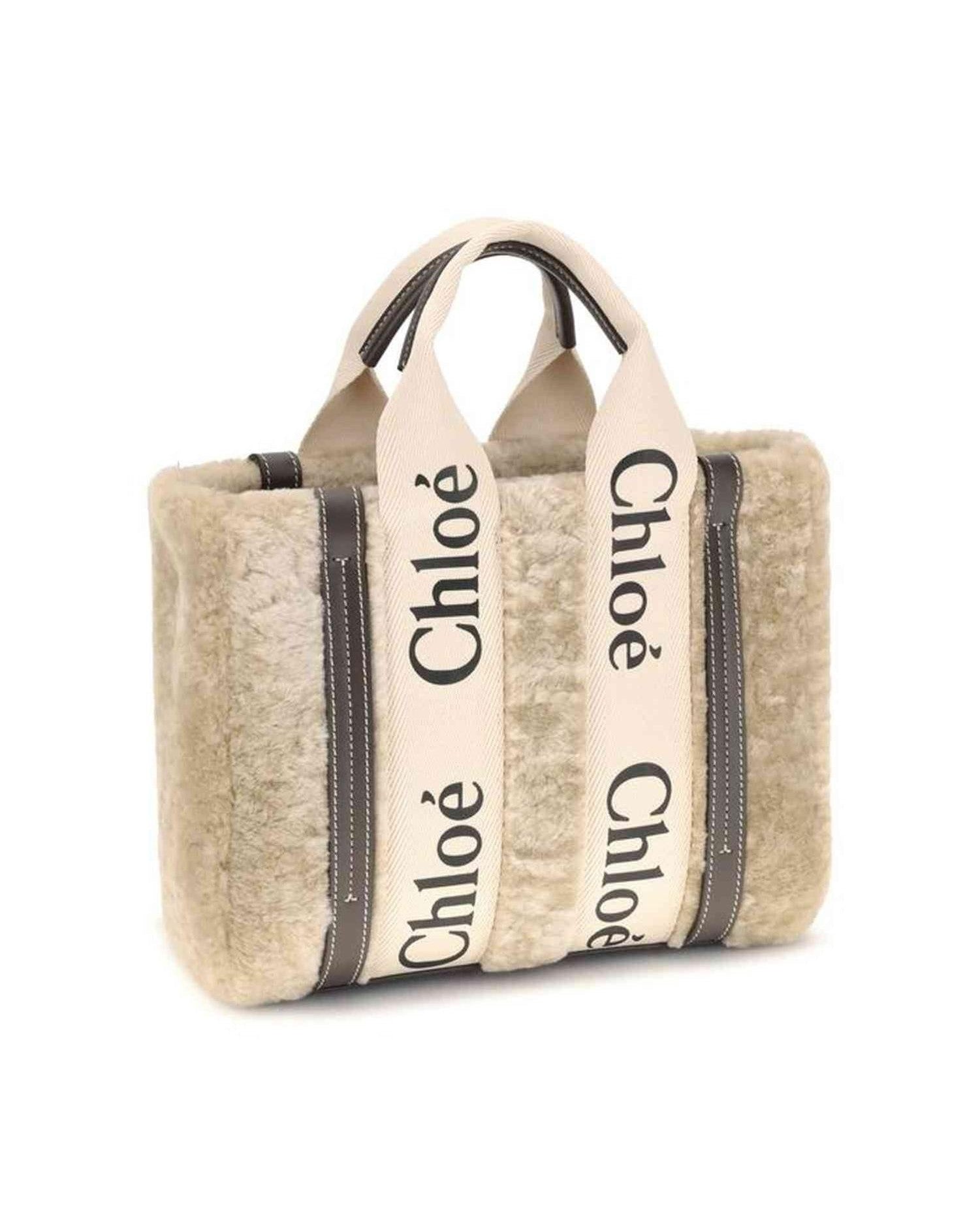 Chloé Shearling Small Woody Tote Bag Glam Steals