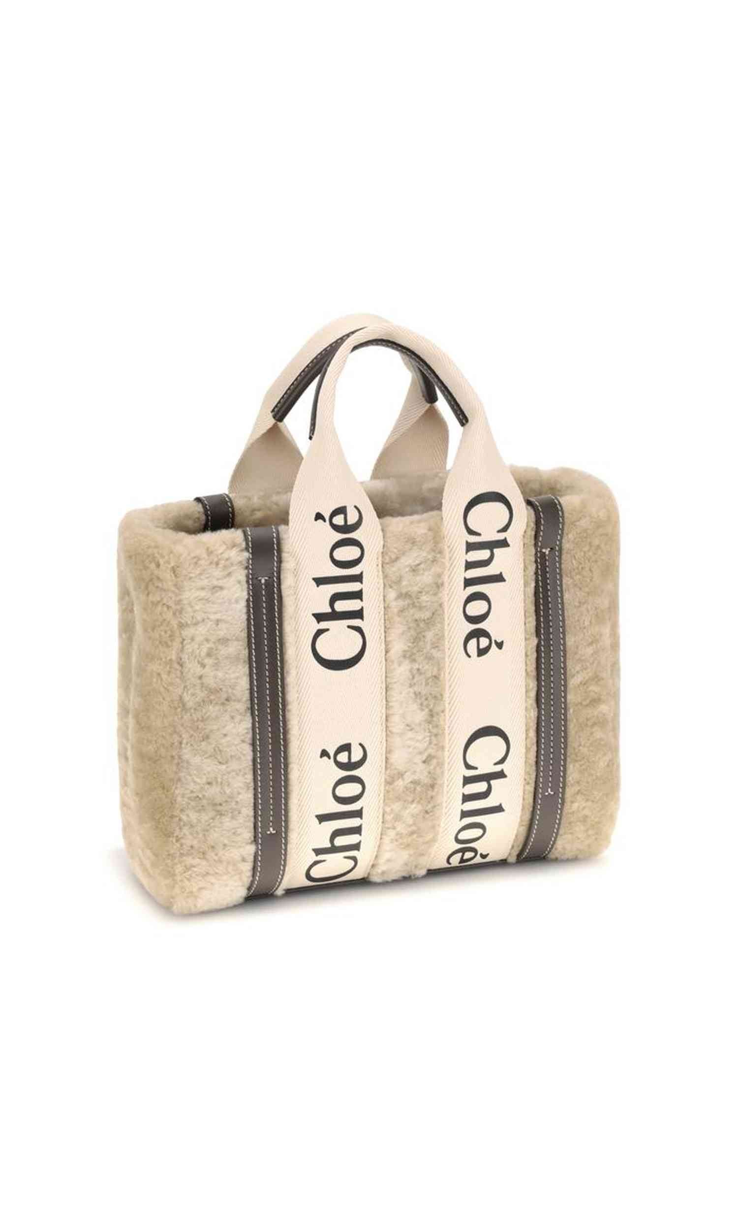 Chloé Shearling Small Woody Tote Bag Glam Steals
