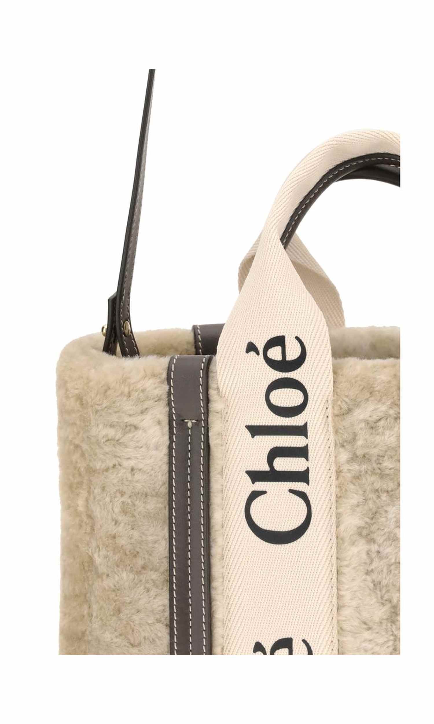 Chloé Shearling Small Woody Tote Bag Glam Steals