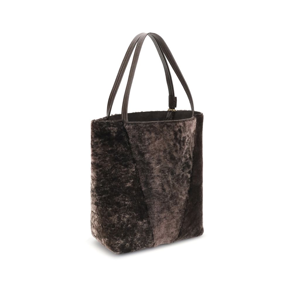 Chloé Shearling Spin Tote Bag Glam Steals