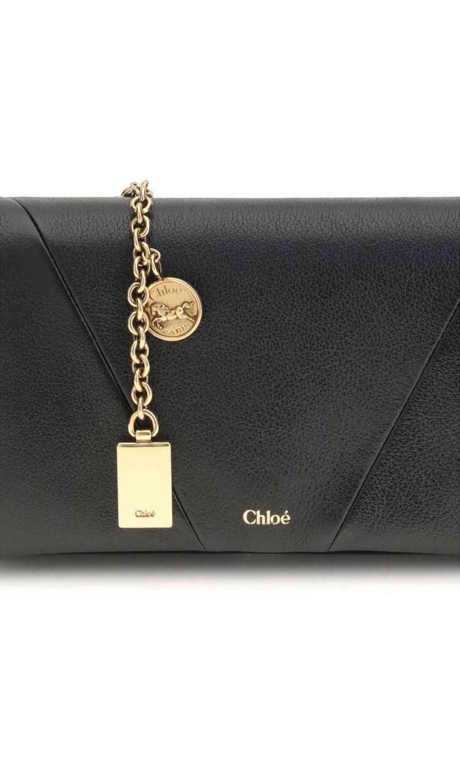 Chloé Spin Wallet with Flap and Chain Glam Steals