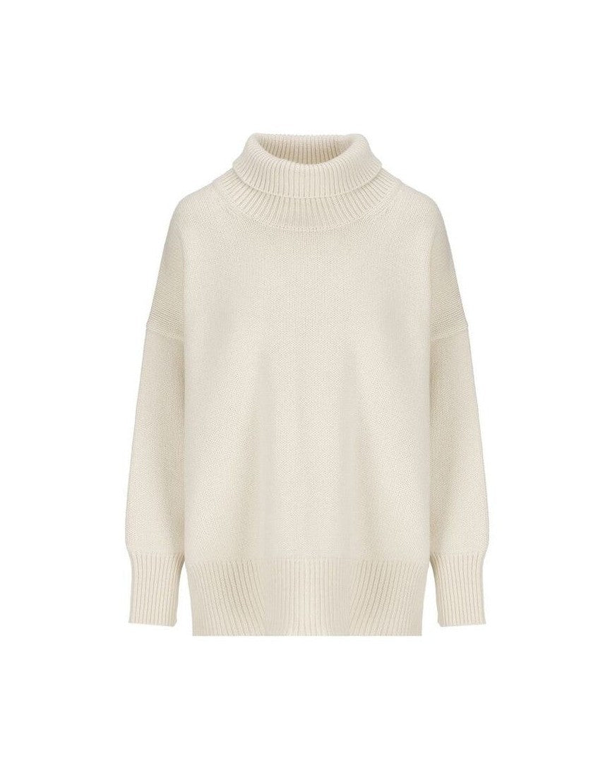 Chloé White Cashmere Turtleneck Sweatshirt 