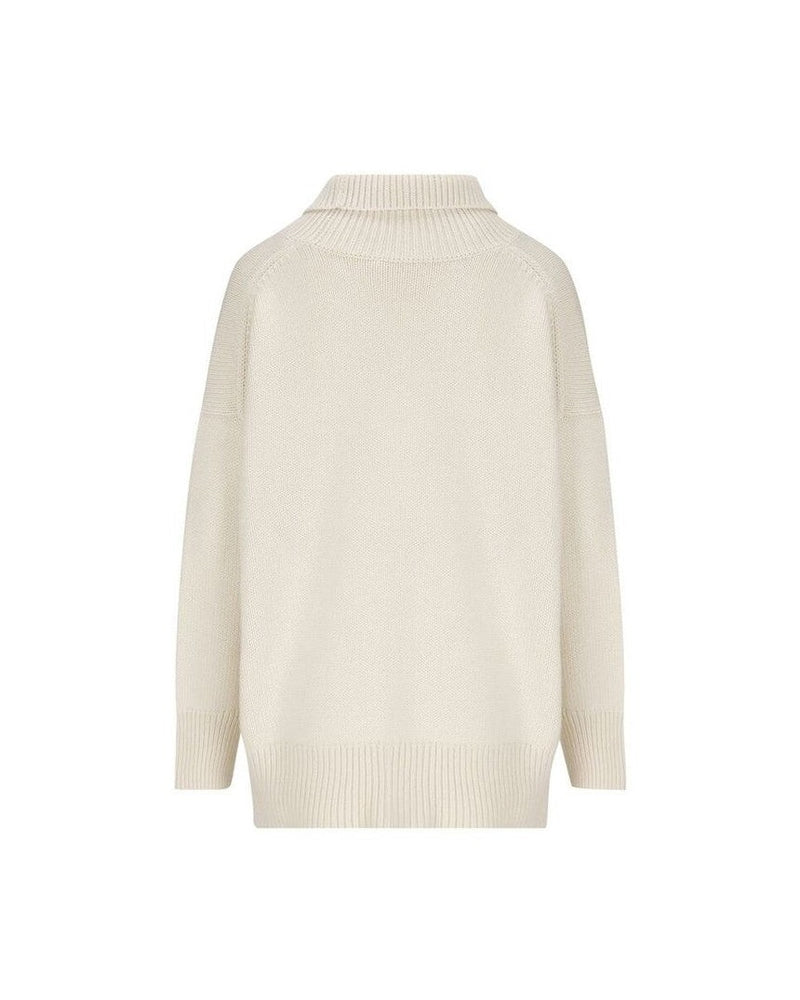 Chloé White Cashmere Turtleneck Sweatshirt 