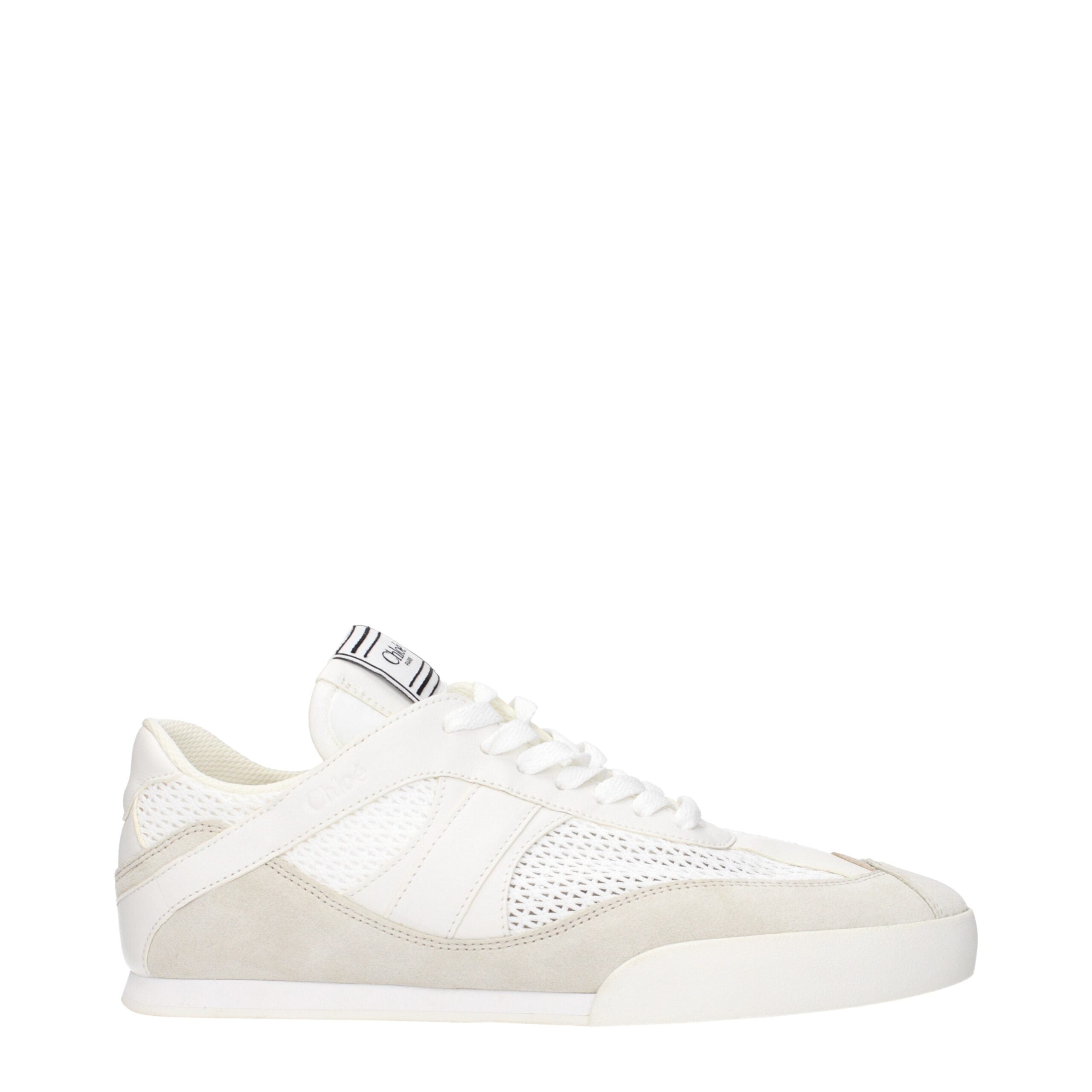 Chloé White Fabric Low Top Glam Steals