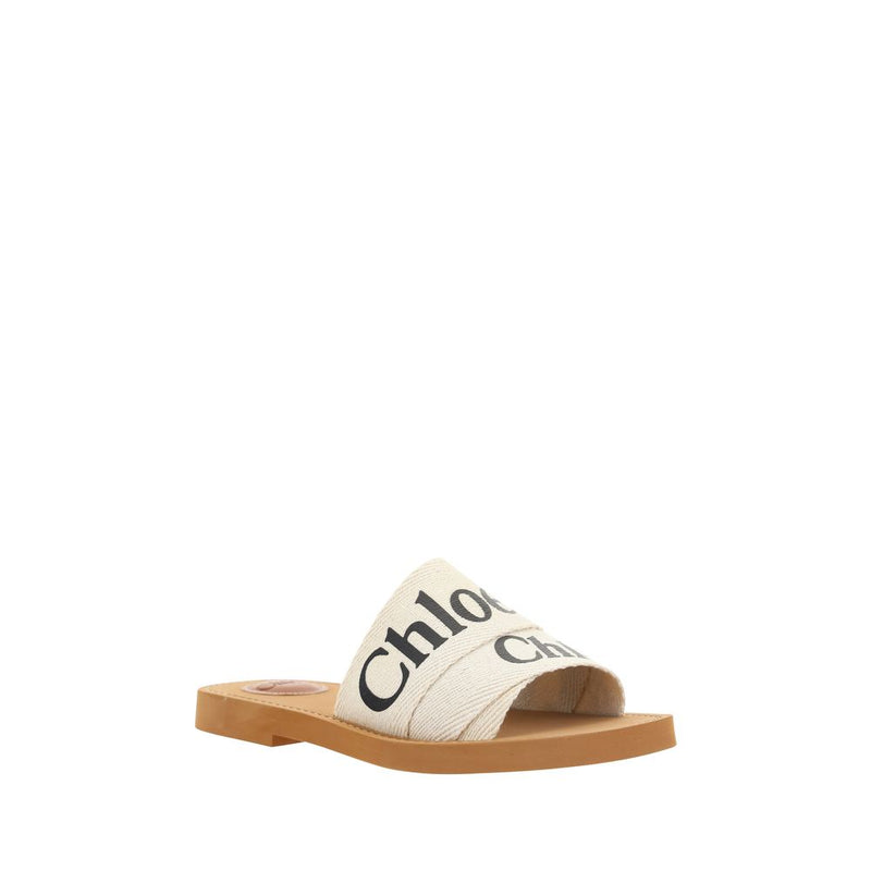 Chloé White Rubber Flat Sandals Glam Steals
