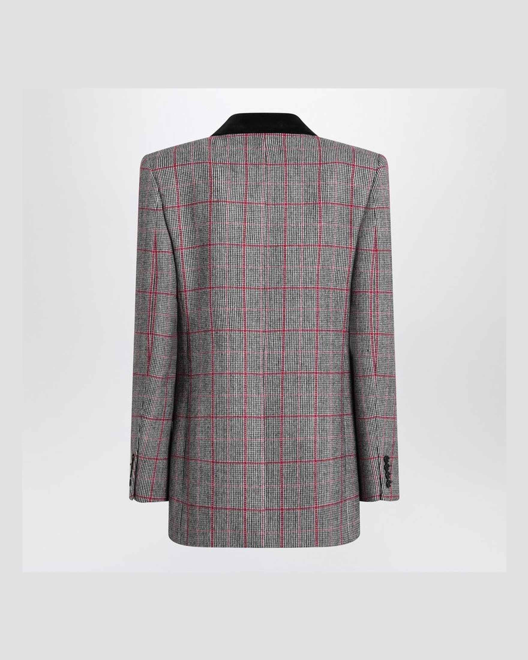 Chloé Wool Black/white Checkered Double Breasted Blazer Glam Steals