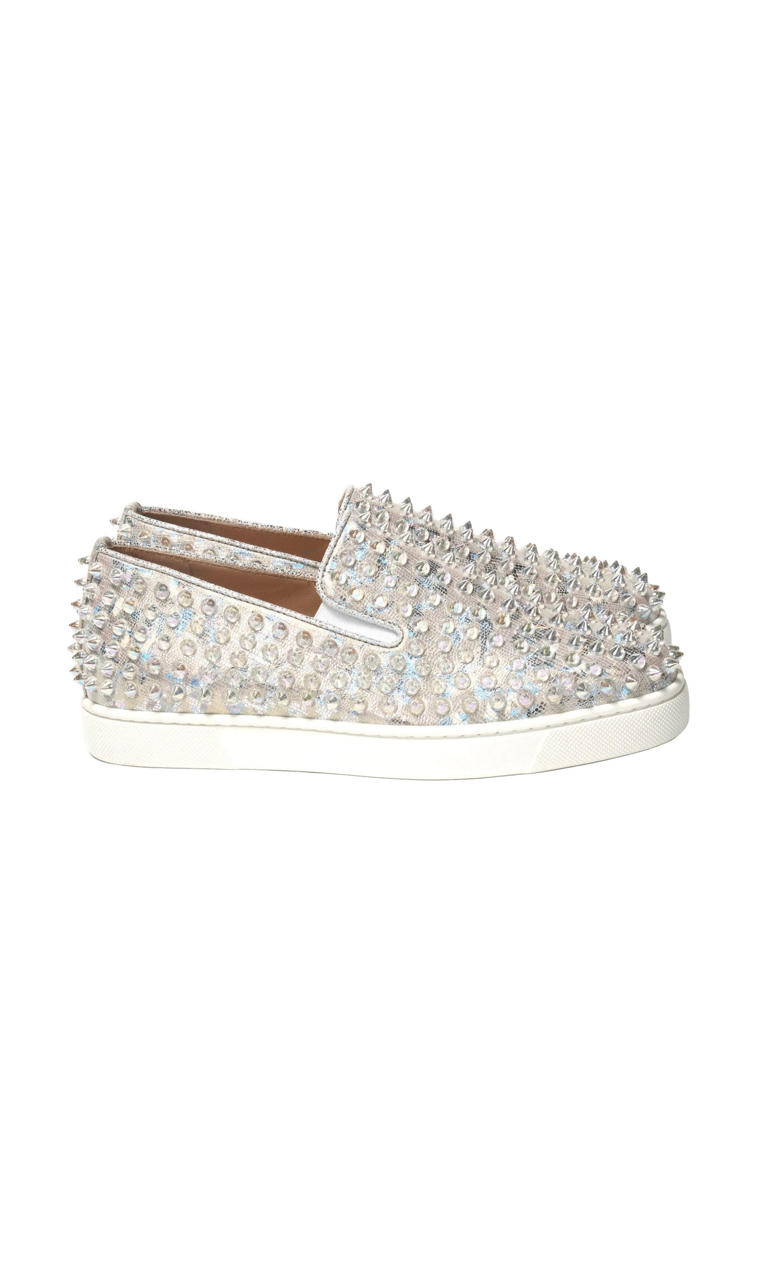 Christian Louboutin Ab/ Ab Roller Boat Woman Flat White Clear Sneaker Glam Steals