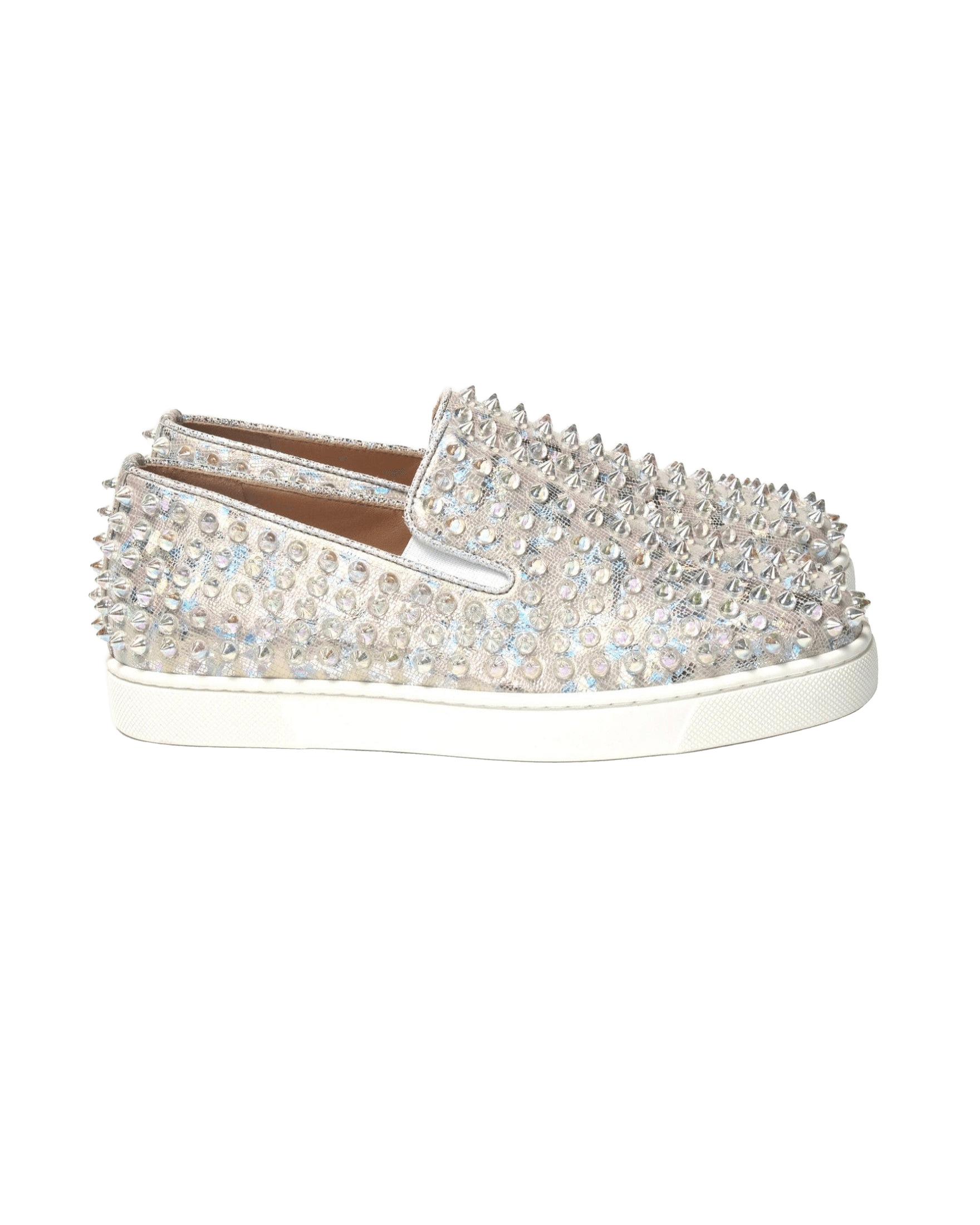 Christian Louboutin Ab/ Ab Roller Boat Woman Flat White Clear Sneaker Glam Steals