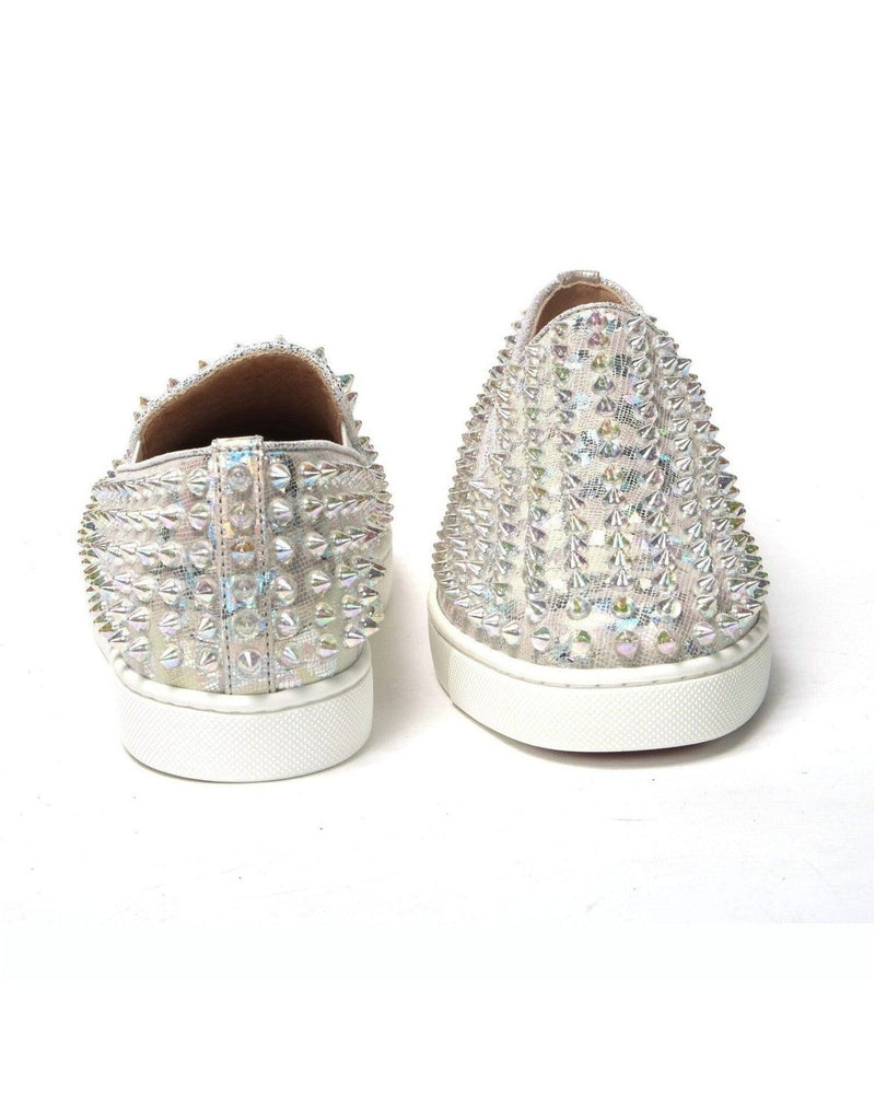 Christian Louboutin Ab/ Ab Roller Boat Woman Flat White Clear Sneaker Glam Steals