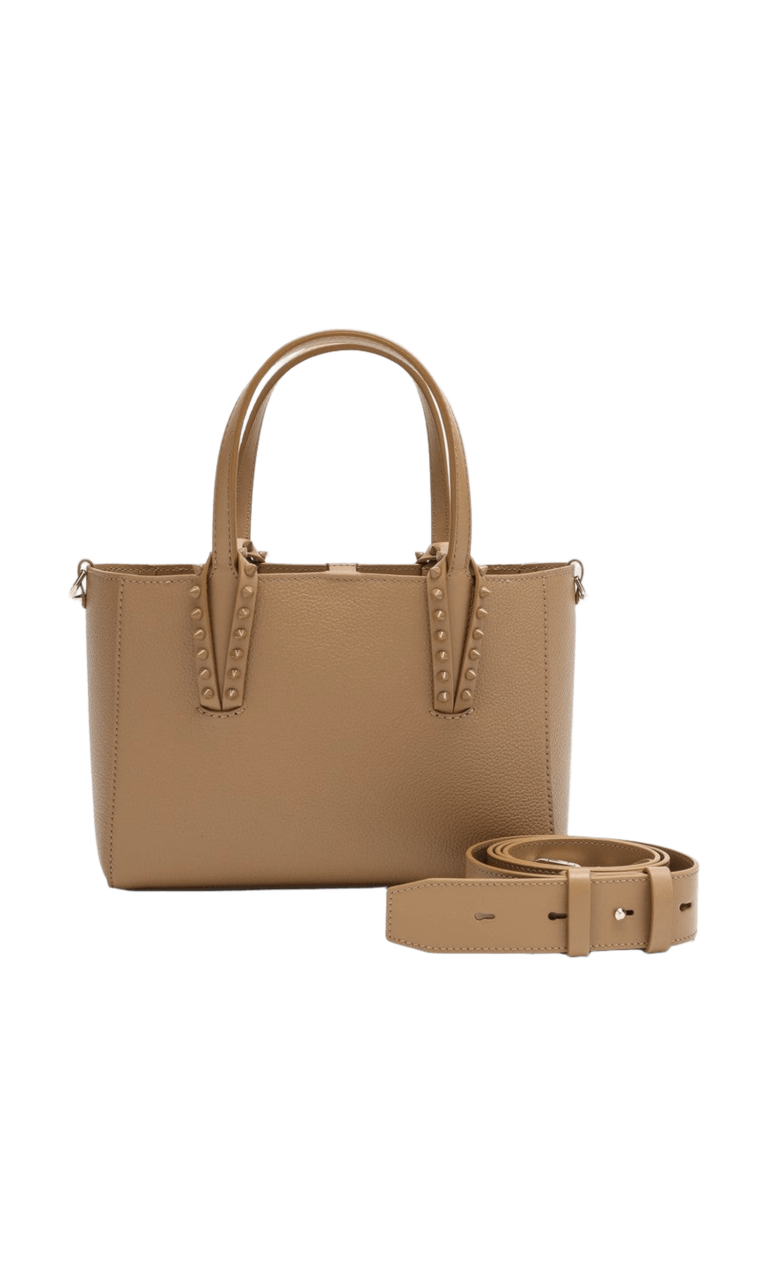 Christian Louboutin Beige Leather Cabata Mini Tote Bag Glam Steals