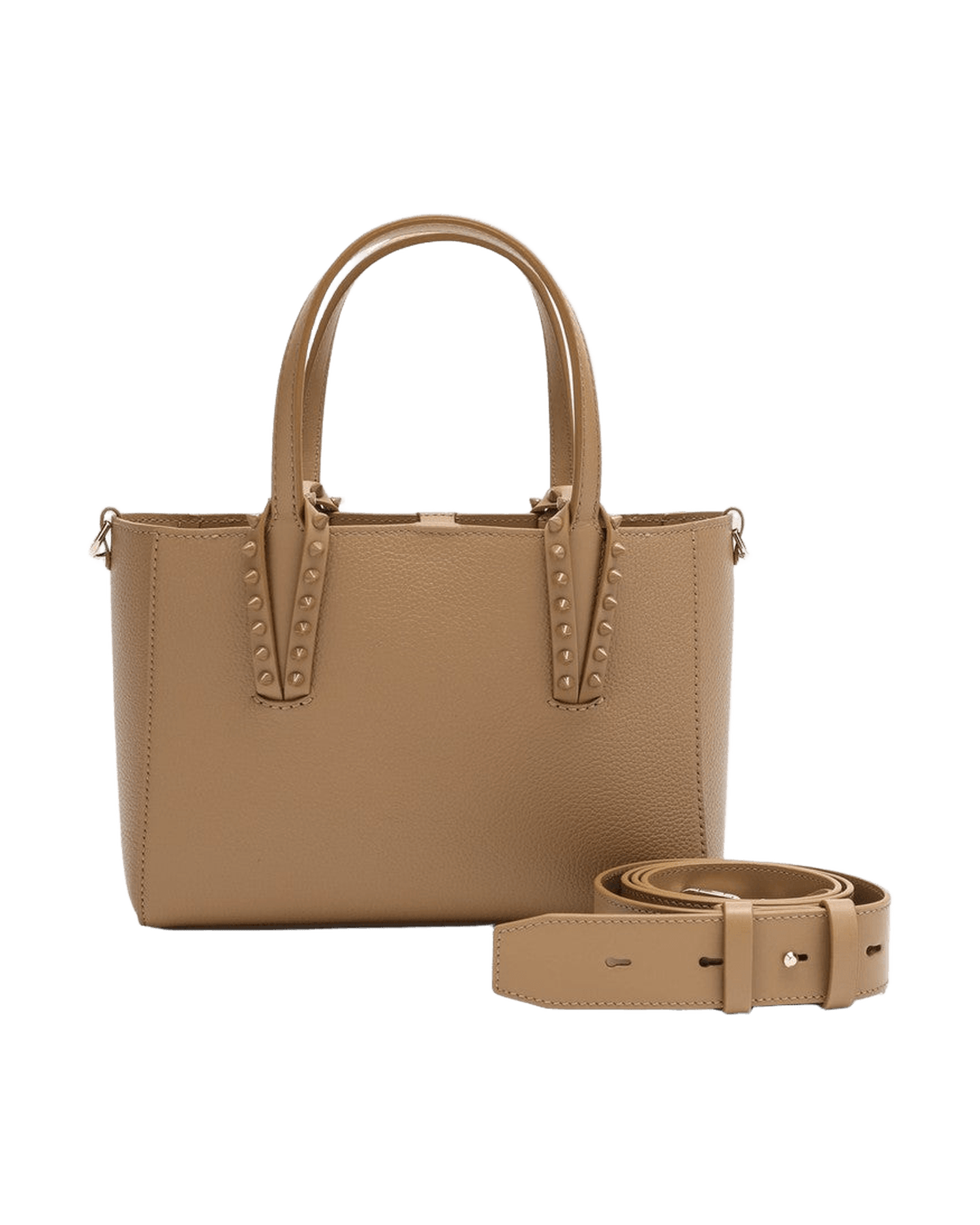 Christian Louboutin Beige Leather Cabata Mini Tote Bag Glam Steals