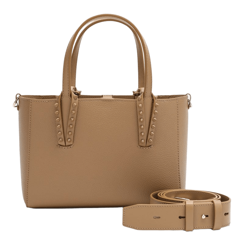 Christian Louboutin Beige Leather Cabata Mini Tote Bag Glam Steals
