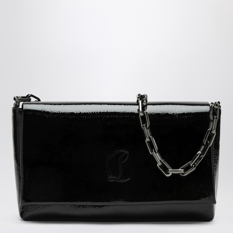 Christian Louboutin Black Leather Loubi54 Patent Clutch Bag Glam Steals