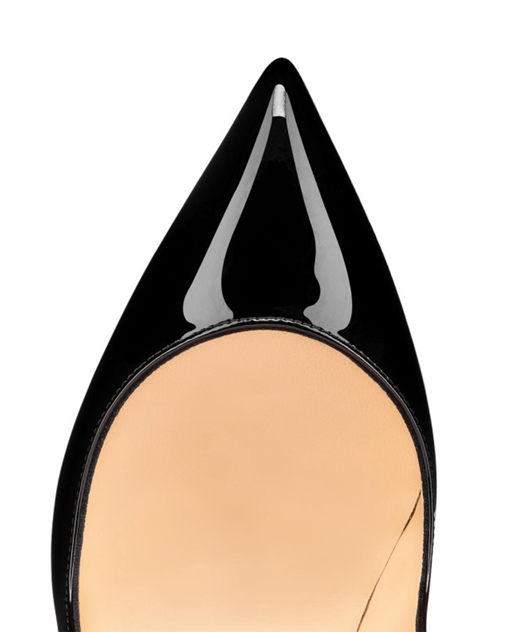 Christian Louboutin Black Leather Patent Hot Chick Pumps 