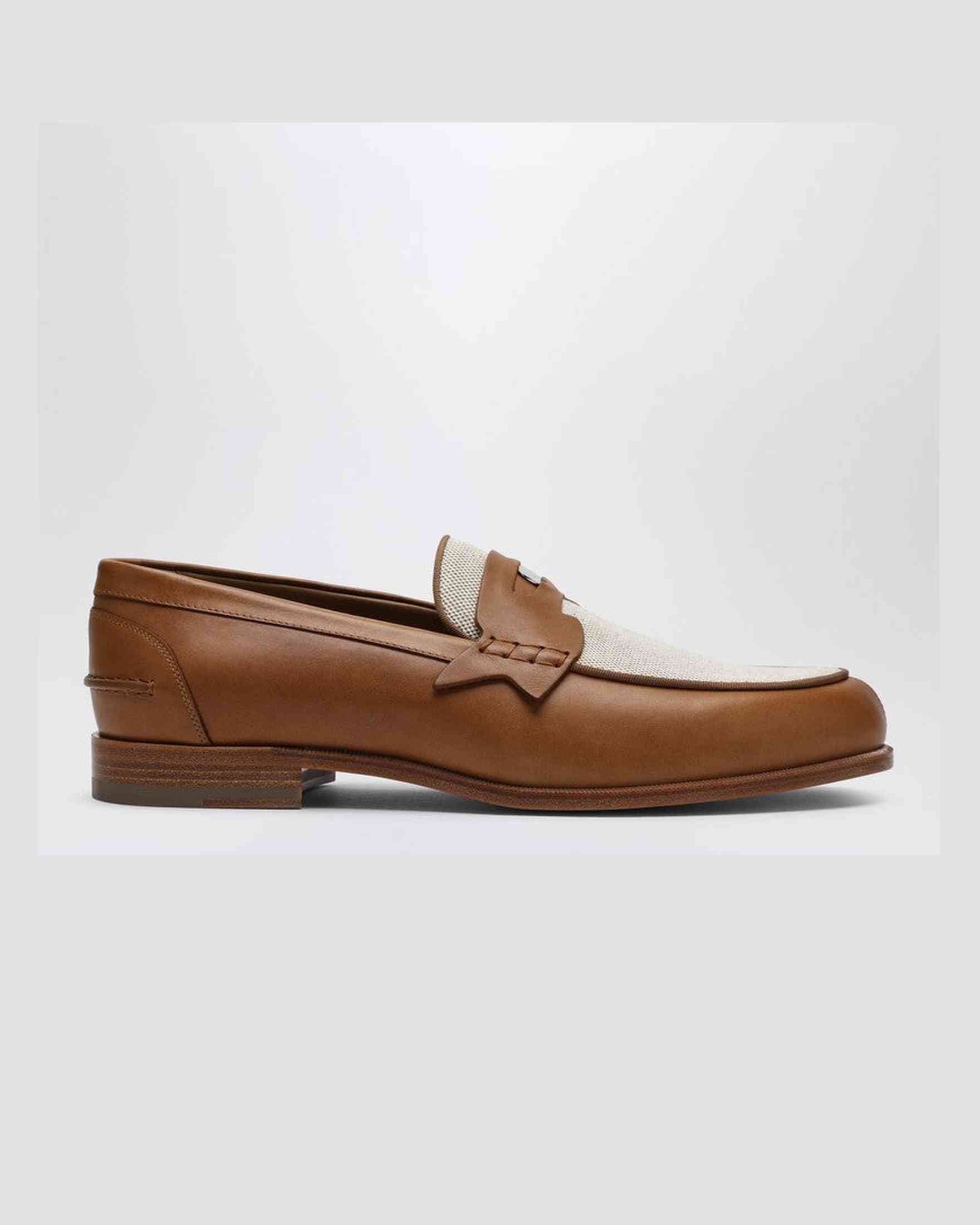 Christian Louboutin Brown Leather Penny Loafers Glam Steals