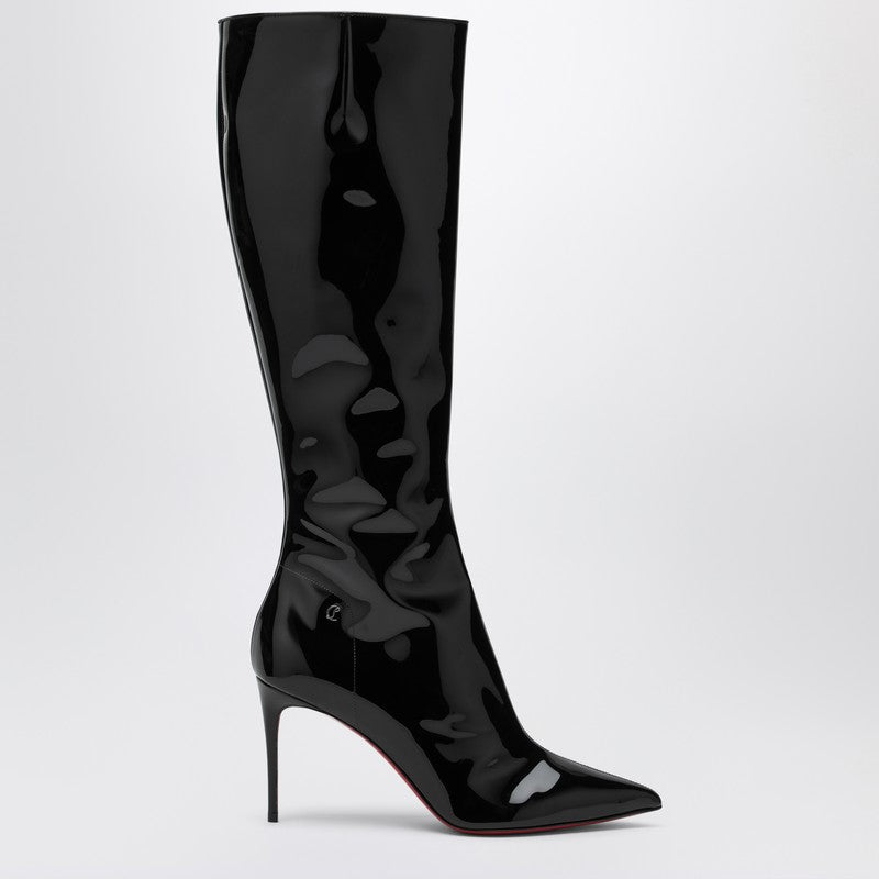 Christian Louboutin High black patent leather boot Glam Steals
