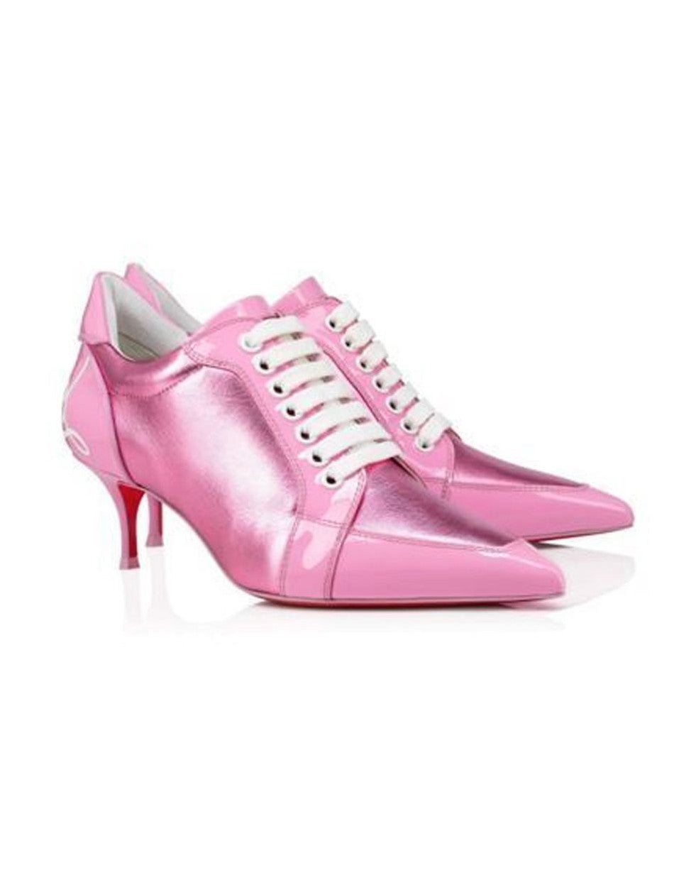 Christian Louboutin Lace Calfskin Up Heels