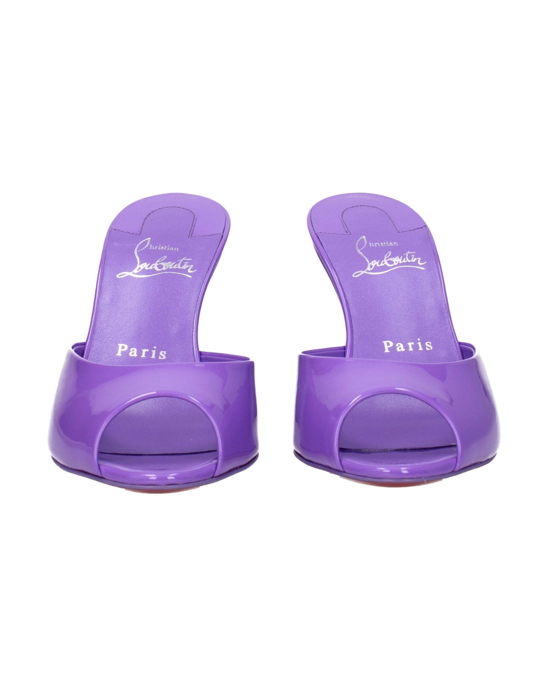 Christian Louboutin Purple Leather Wedge Sandals Glam Steals