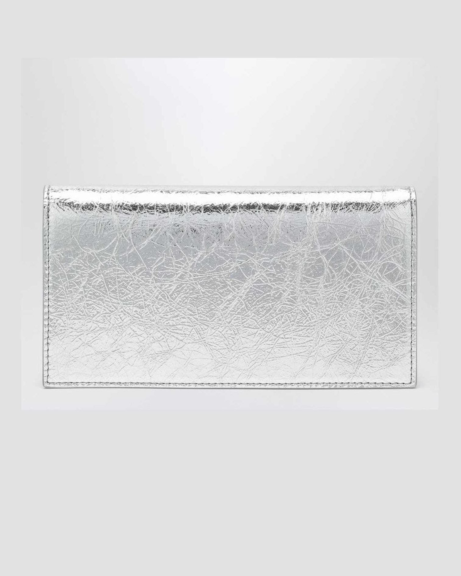 Christian Louboutin Silver Leather Loubi54 Laminated Clutch Bag Glam Steals