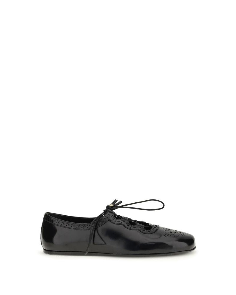 Church's Black Calf Leather Bos Taurus Ballet Flats 