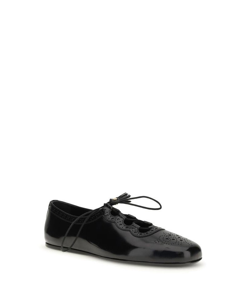 Church's Black Calf Leather Bos Taurus Ballet Flats 