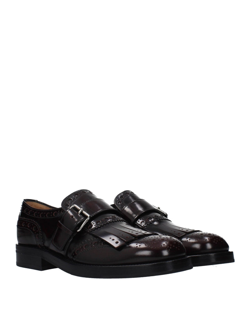 Church's Red Leather Slip On Loafers 