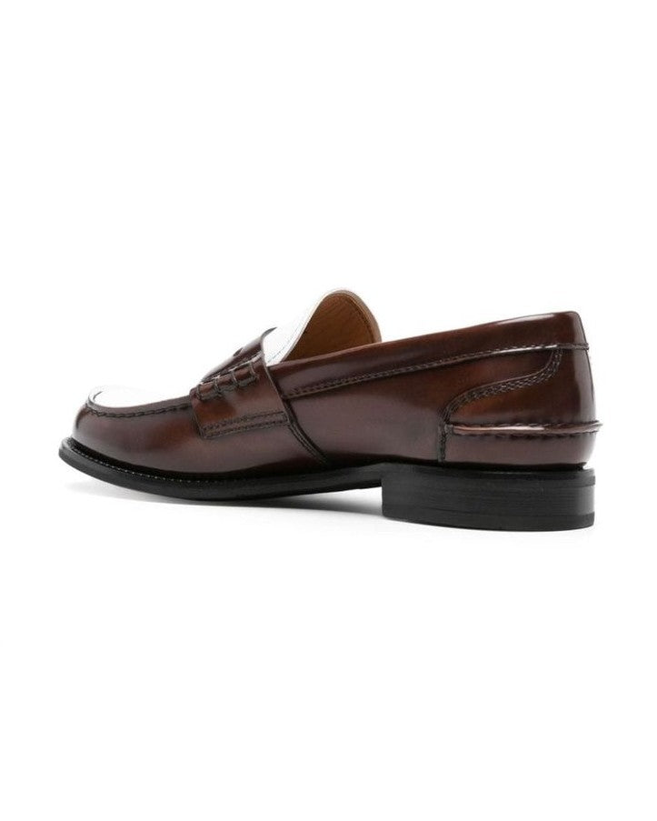 Churchs Brown Calfskin Slip On Loafers 