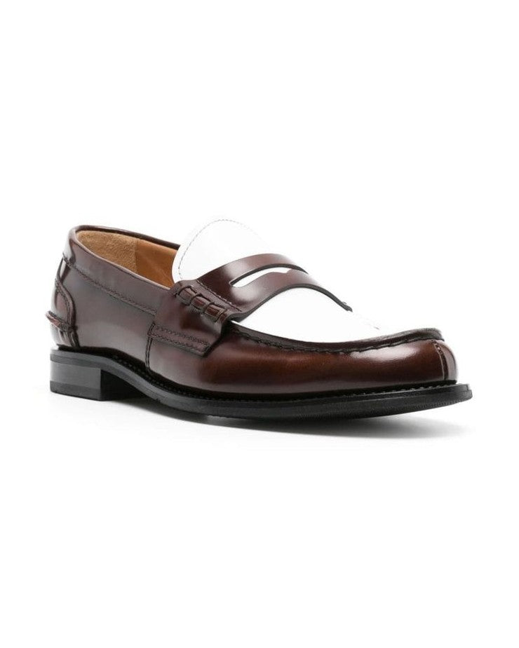 Churchs Brown Calfskin Slip On Loafers 