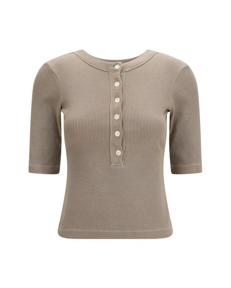 Citizens Of Humanity Beige Cotton T-shirt Glam Steals