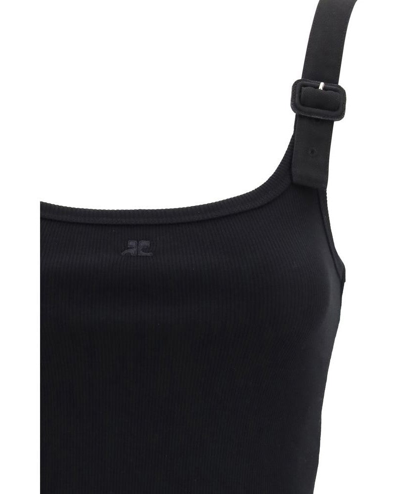 Courrèges Black Cotton Top Glam Steals