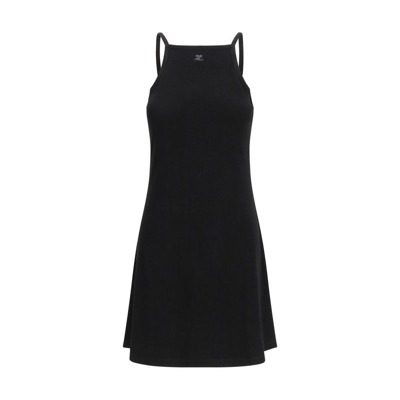 Courrèges Black Viscose Casual Dress Glam Steals