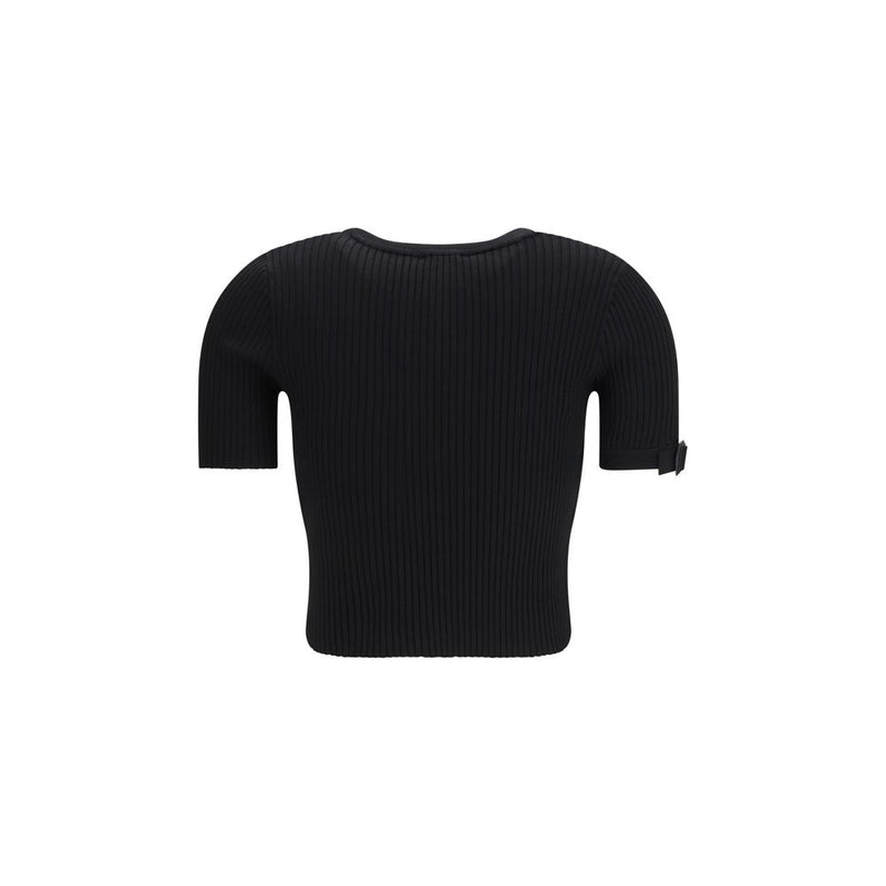 Courrèges Black Viscose Top Glam Steals