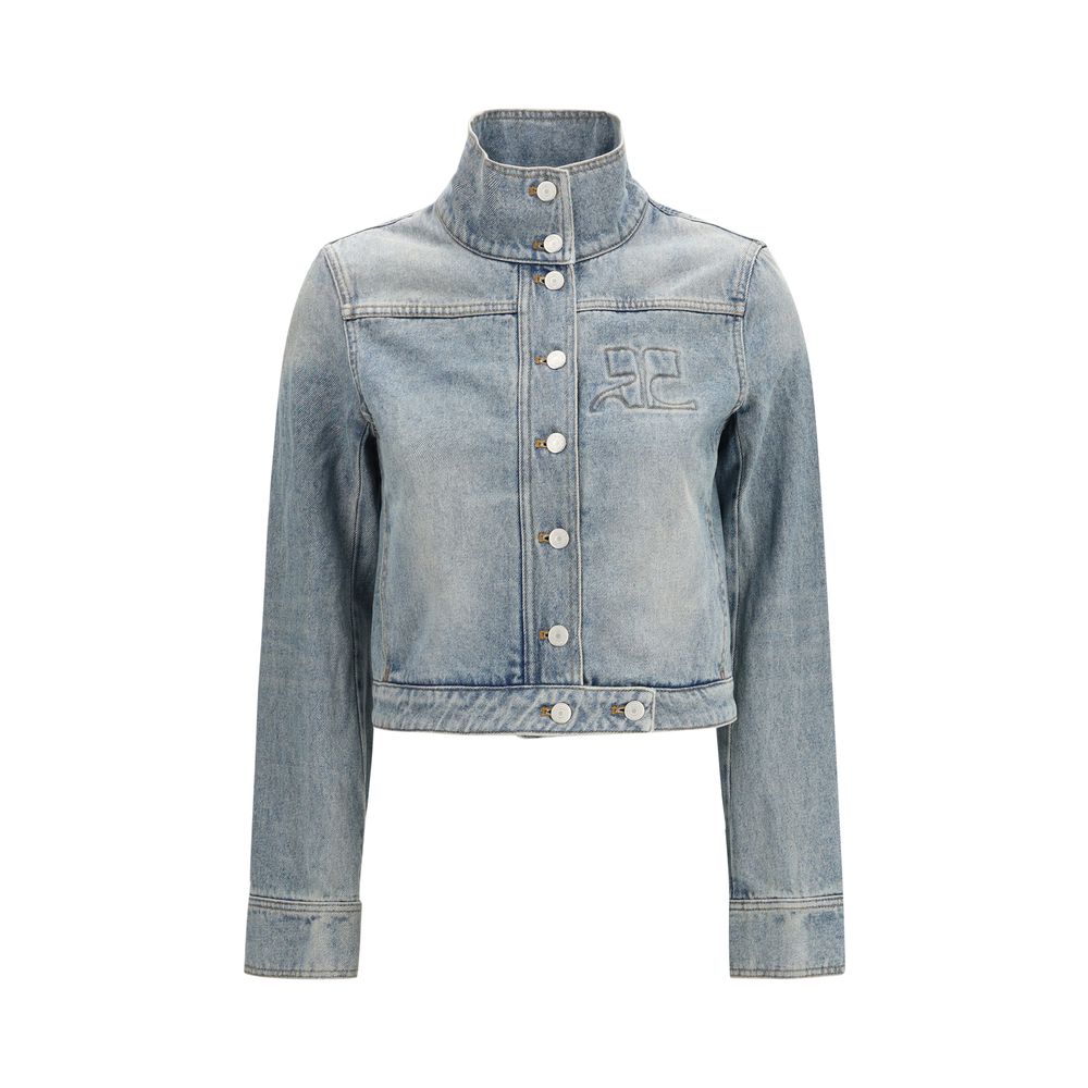 Courrèges Blue Cotton Denim Jacket Glam Steals