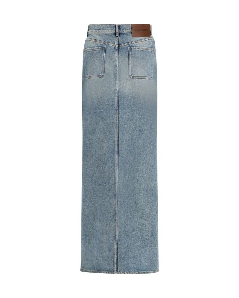 Courrèges Blue Denim Skirt 
