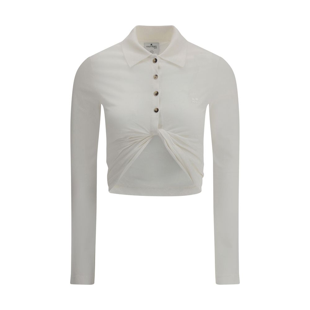 Courrėges Courrèges Polo With Twisted Detail Glam Steals