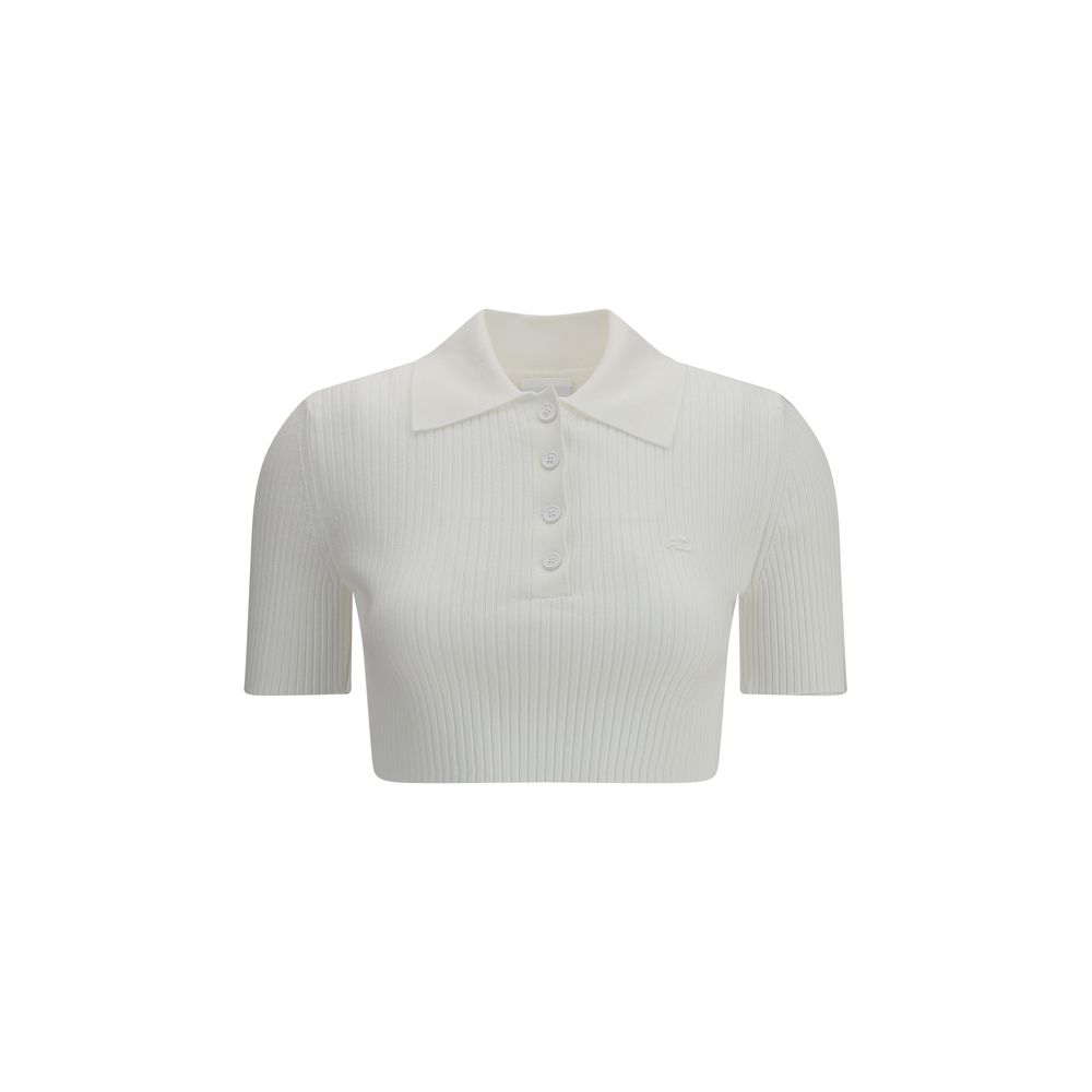 Courrėges Cropped Polo Shirt Glam Steals