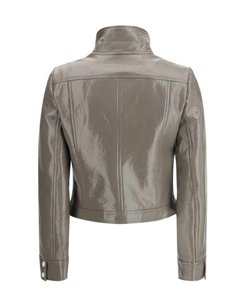 Courrèges Gray Cotton Full Length Jacket Glam Steals