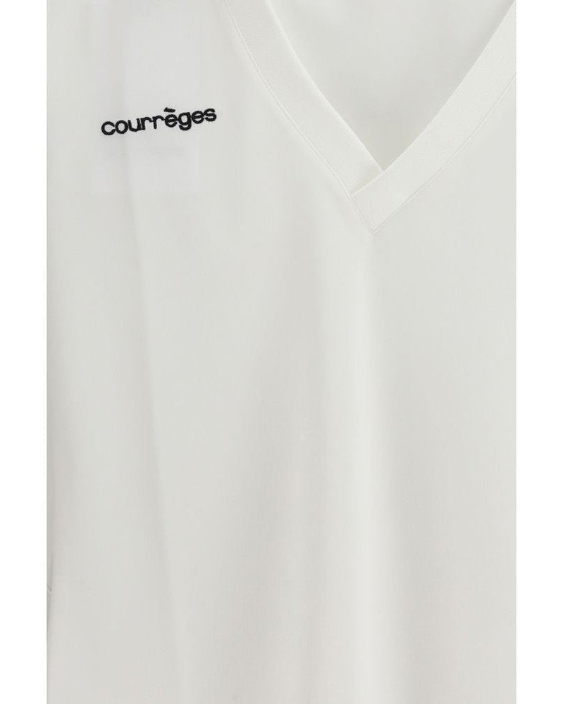 Courrèges White Cotton Polo Shirt Glam Steals